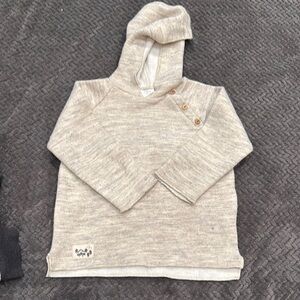 Zara Tan Hoodie Relaxed Fit Sweatshirt